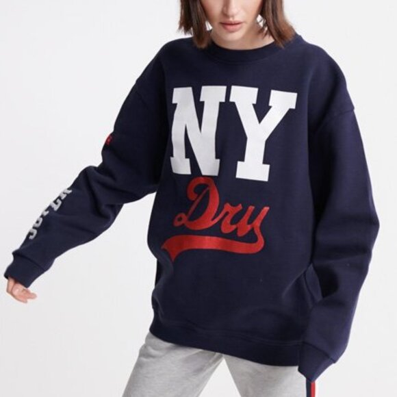 SDQB NY Dry Crew Sweatshirt Superdry Size XS/S 8-10 - Picture 1 of 11